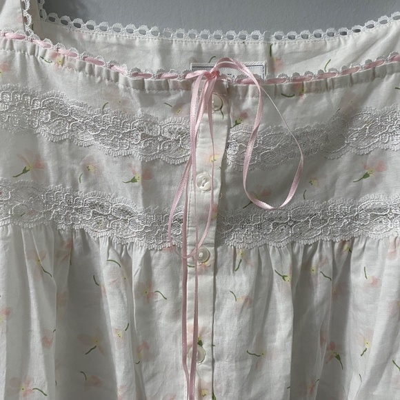Erica Taylor Intimates 100%cotton sleeves sleep gown floral size L - Picture 5 of 7